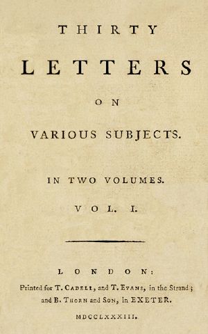 [Gutenberg 59710] • Thirty Letters on Various Subjects, Vol. 1 (of 2)